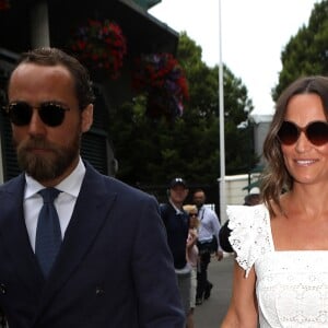 Pippa Middleton et son frère James ont assisté au tournoi de tennis de Wimbledon, à Londres, le 5 juillet 2018