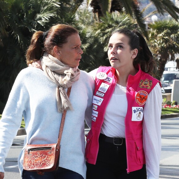 La princesse Stéphanie de Monaco et sa fille Pauline Ducruet à Nice le 17 mars 2018.