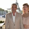 Exclusif - Nikos Aliagas et sa femme Tina Grigoriou - People lors du Longines Paris Eiffel Jumping au Champ de Mars à Paris le 7 juillet 2018. © Perusseau/Veeren/Bestimage