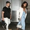 Priyanka Chopra et Nick Jonas sortent du restaurant Park Avenue Summer après avoir dîné ensemble à New York, le 12 juin 2018.