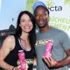 Exclusif - Sylvain Wiltord et Laetitia Fourcade participent au premier Bootcamp 4Trainer des Ambassadeurs sur l'esplanade des Invalides à Paris, le 30 juin 2018 © Giancarlo Gorassini/Bestimage
