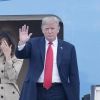 Le président des Etats-Unis Donald Trump et sa femme Melania à leur arrivée à la base aérienne de Melsbroek en vue du sommet de l'OTAN. Le 10 juillet 2018