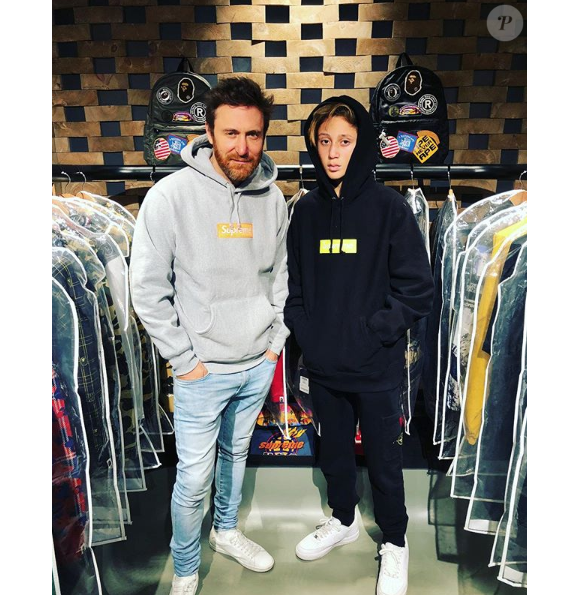 Elvis Guetta et son père David Guetta sur Instagram, en juin 2018.