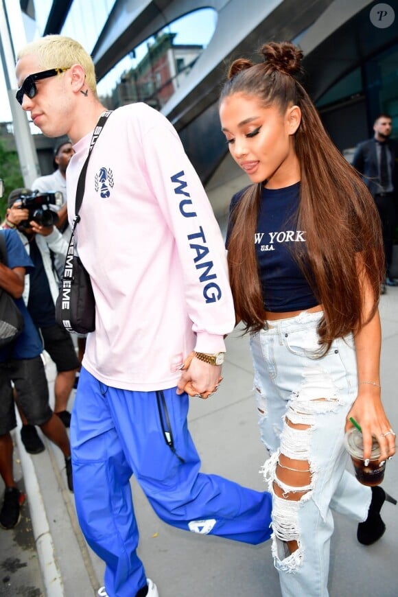 Ariana Grande et Pete Davidson, fiancés en juin 2018 au bout d'un mois de relation.