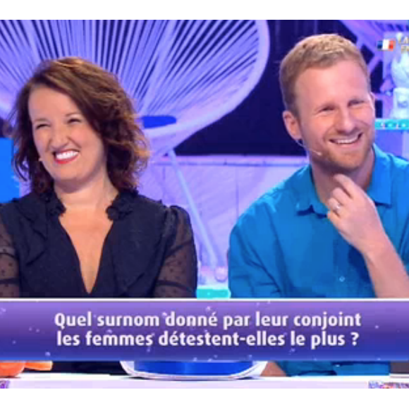 Vincent et Anne Roumanoff lors du "Combat des Maîtres" sur prime-time sur TF1.