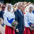 La famille royale de Suède lors de la célébration du 41e anniversaire de la princesse héritière Victoria de Suède le 14 juillet 2018 à Borgholm.