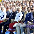 La famille royale de Suède lors de la célébration du 41e anniversaire de la princesse héritière Victoria de Suède le 14 juillet 2018 à Borgholm.