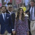 Carl Philip et Sofia de Suède. La famille royale de Suède lors de la célébration du 41e anniversaire de la princesse héritière Victoria de Suède le 14 juillet 2018 à Borgholm.