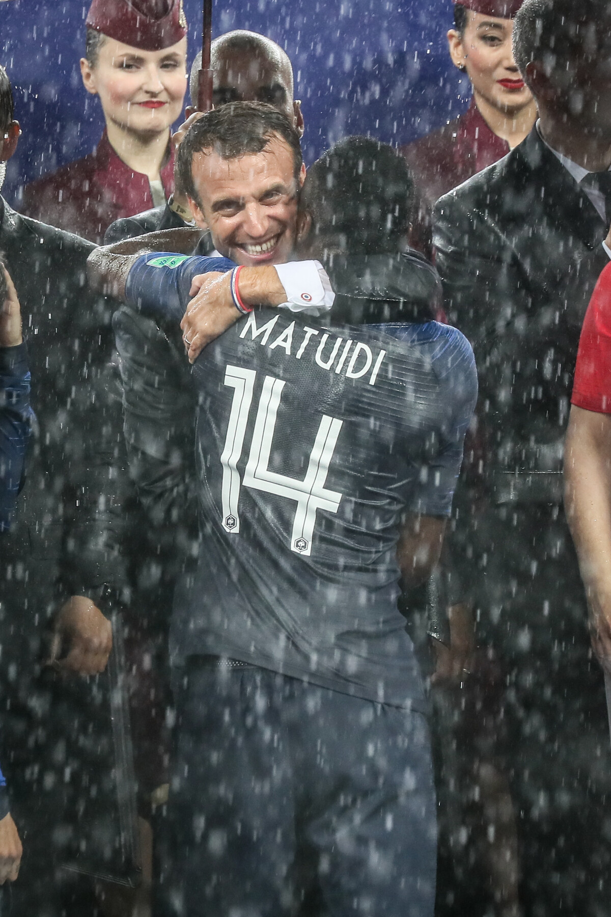 Photo : Emmanuel Macron et Blaise Matuidi - Finale de la Coupe du Monde ...