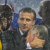 Le président Emmanuel Macron avec Didier Deschamps - Finale de la Coupe du Monde de Football 2018 en Russie à Moscou, opposant la France à la Croatie (4-2) le 15 juillet 2018 © Moreau-Perusseau / Bestimage