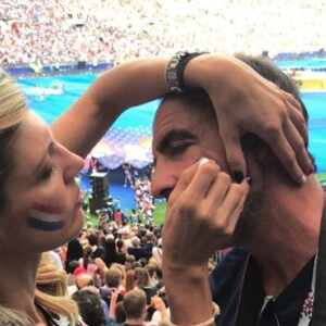 Nikos Aliagas au stade de Moscou lors de la finale de la Coupe du monde 2018 - 15 juillet 2018