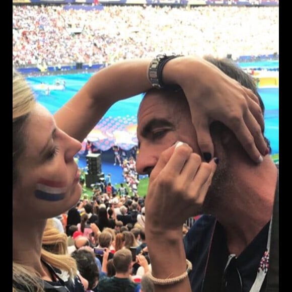 Nikos Aliagas au stade de Moscou lors de la finale de la Coupe du monde 2018 - 15 juillet 2018