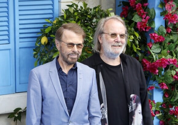 Bjorn Ulvaeus, Benny Andersson à la première de "Mamma Mia! Here We Go Again" au cinéma Eventim Apollo à Londres, le 16 juillet 2018.