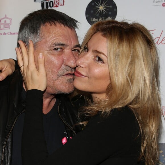 Jean-Marie Bigard et sa femme Lola Marois (Lola Bigard) - Cocktail de bienfaisance 'Octobre Rose' au restaurant Fidèle à Paris, France, le 16 octobre 2017. © Denis Guignebourg/Bestimage