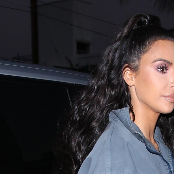 Exclusif - Kim Kardashian arrive au studio de danse DWTS à Los Angeles. La star de téléréalité vient rendre visite à S. Pippen, la fille de sa meilleure amie L. Pipper. Le 19 juillet 2018.