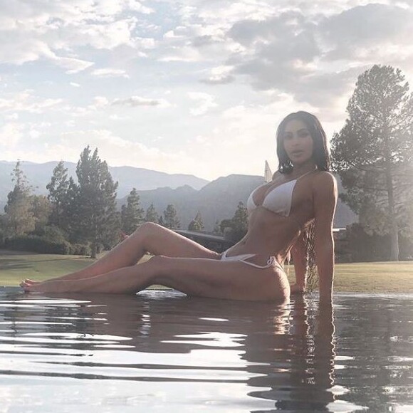 Kim Kardashian en bikini sur Instagram le 20 juillet 2018.