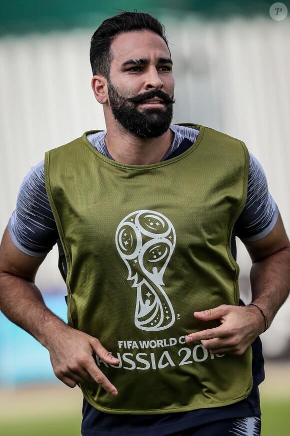 Adil Rami - Dernier entrainement de l'Equipe de France avant la finale de la Coupe du Monde de Football 2018. Le 14 juillet 2018 © Cyril Moreau / Bestimage
