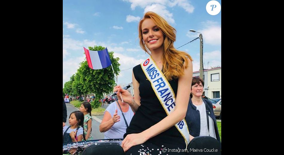 Maëva Coucke, Miss France 2018 en déplacement en Estaires - Instagram, 28 mai 2018
