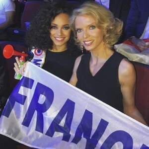 Sylvie Tellier soutient l'équipe de France lors de la Coupe du monde 2018 au côté d'Alicia Aylies - Instagram, 10 juillet 2018