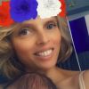 Sylvie Tellier célèbre la victoire de l'équipe de France lors de la Coupe du monde 2018 avec son fils Roméo - Instagram, 15 juillet 2018