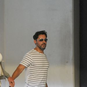 Exclusif - Brigitte Nielsen (enceinte à 54 ans) et son mari Mattia Dessi dans les rues de Los Angeles le 11 juin 2018.