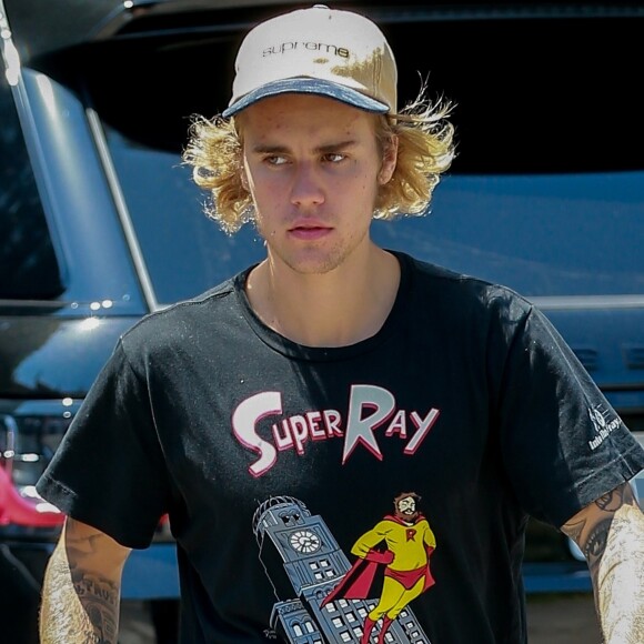 Exclusif - Justin Bieber à la sortie d’un déjeuner à Los Angeles, le 25 juillet 2018