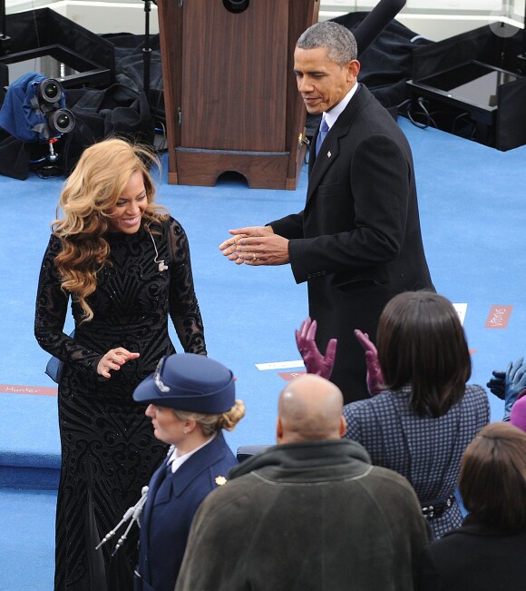 Beyoncé chante à la cérémonie d'investiture de Barack Obama en 2013.