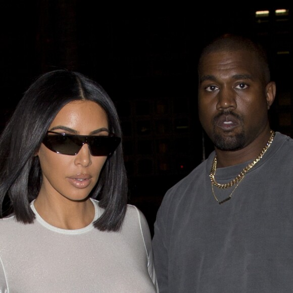 Kim Kardashian et son mari Kanye West assistent au vernissage de l'exposition du photographe Marcus Hyde. Los Angeles, le 28 juillet 2018.