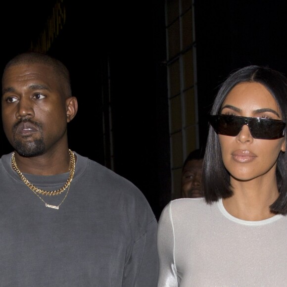 Kim Kardashian et son mari Kanye West assistent au vernissage de l'exposition du photographe Marcus Hyde. Los Angeles, le 28 juillet 2018.