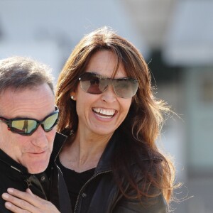 Robin Williams et sa troisième femme Susan Schneider à Paris, en 2011.