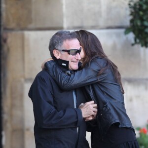 Robin Williams et sa troisième femme Susan Schneider à Paris, en 2011.