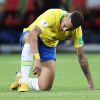 Neymar Jr. lors du quart de finale de la Coupe du Monde Russia2018 "Brésil - Belgique" au stade Kazan Arena. Le Brésil s'est incliné 0-2 face à la Belgique et est éliminé de la compétition. Kazan, le 6 juillet 2018.