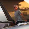 L'entraîneur de l'équipe de France Championne du monde 2018, Didier Deschamps est de retour en bateau sur le port de Saint-Tropez le 30 juillet 2018.