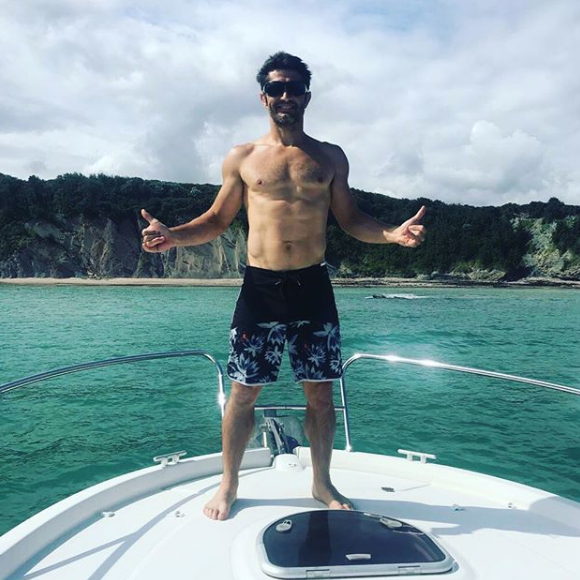 Les vacances sportives de Bixente Lizarazu au Pays basque, ce 31 juillet 2018.