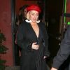 Christina Aguilera et des amis ont passé la soirée au Roger Room Bar à West Hollywood, le 24 janvier 2018