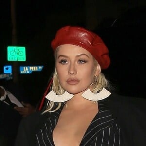 Christina Aguilera a été aperçue dans les rues de West Hollywood, le 24 janvier 2018