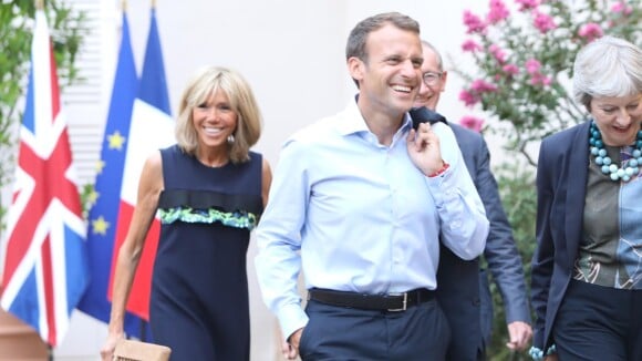 Brigitte et Emmanuel Macron : Soirée complice avec Theresa May à Brégançon