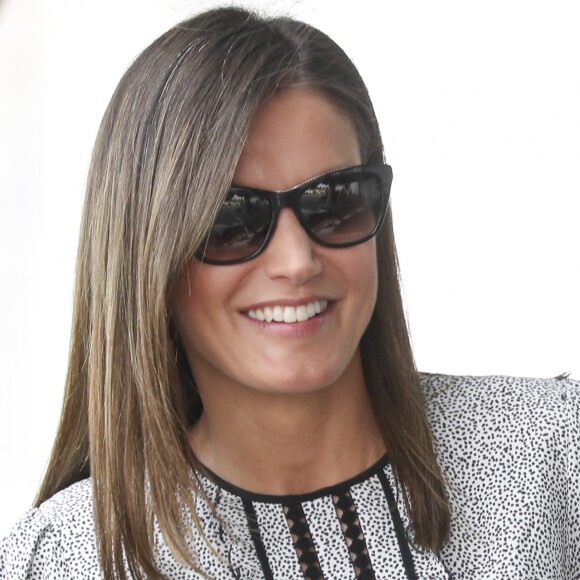La reine Letizia d'Espagne et ses filles Leonor et Sofia ont rendu visite au roi Felipe VI à bord de son bateau Aifos au dernier jour de la 37e Copa del Rey au club nautique de Palma de Majorque le 4 août 2018.
