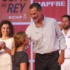 Le roi Felipe VI d'Espagne et sa soeur l'infante Elena ont remis les prix de la 37e Copa del Rey à Palma de Majorque le 4 août 2018.