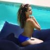 Clara Morgane en vacances. Juillet 2018.