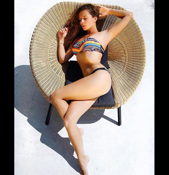 Clara Morgane en vacances. Juillet 2018.