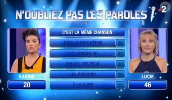 Extrait de l'émission "N'oubliez pas les paroles" du 8 août 2018 - France 2