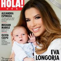 Eva Longoria : Maman chic et gaga avec son petit Santiago rieur dans ses bras