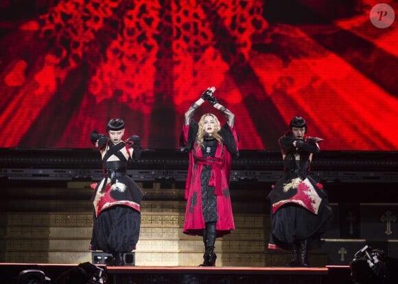 Madonna en concert en Suède en 2015.