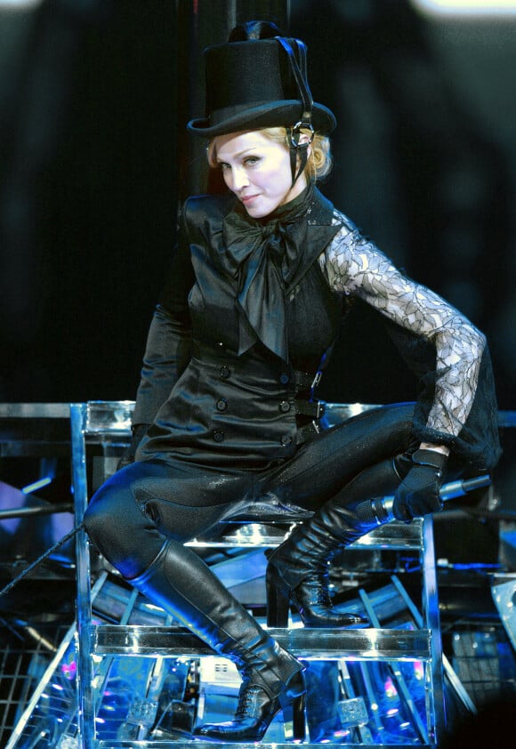 Madonna en Jean Paul Gaultier lors de sa tournée "Confessions" en Californie, en 2006.