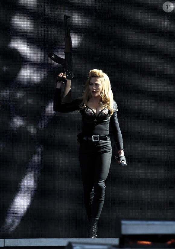 Madonna lors du "MDNA World Tour" à Londres, en 2012.