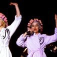 Madonna en concert à Londres en 1987.