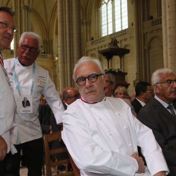 Alain Ducasse - Obsèques de Joël Robuchon en la cathédrale Saint-Pierre de Poitiers le 17 août 2018. © Patrick Bernard / Bestimage