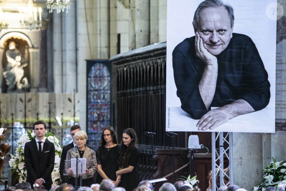 Des proches de la Joël Robuchon - Obsèques de Joël Robuchon en la cathédrale Saint-Pierre de Poitiers le 17 août 2018.