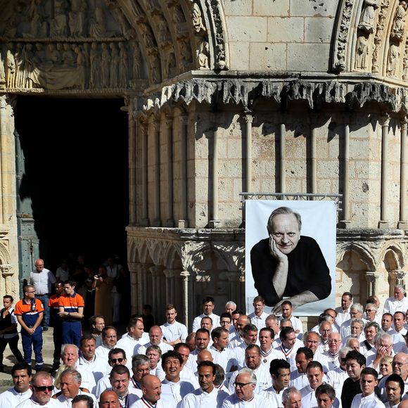 Alain Ducasse, Thierry Marx - Obsèques de Joël Robuchon en la cathédrale Saint-Pierre de Poitiers le 17 août 2018. © Patrick Bernard / Bestimage